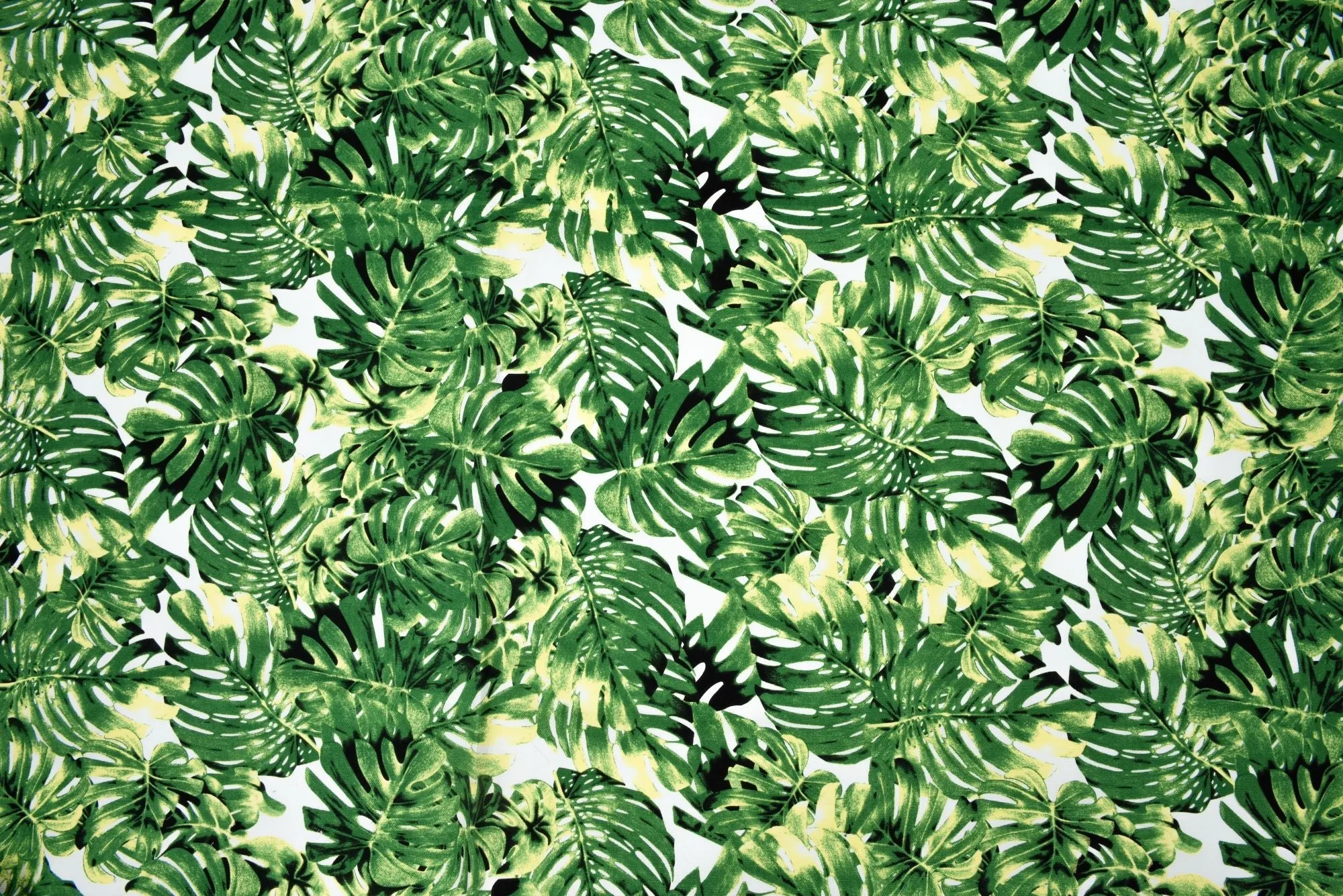 100% Cotton Half Panama Printed Fabric / Canvas printed Fabric /  Natural Tropical Leaves Digital Print  Fabric