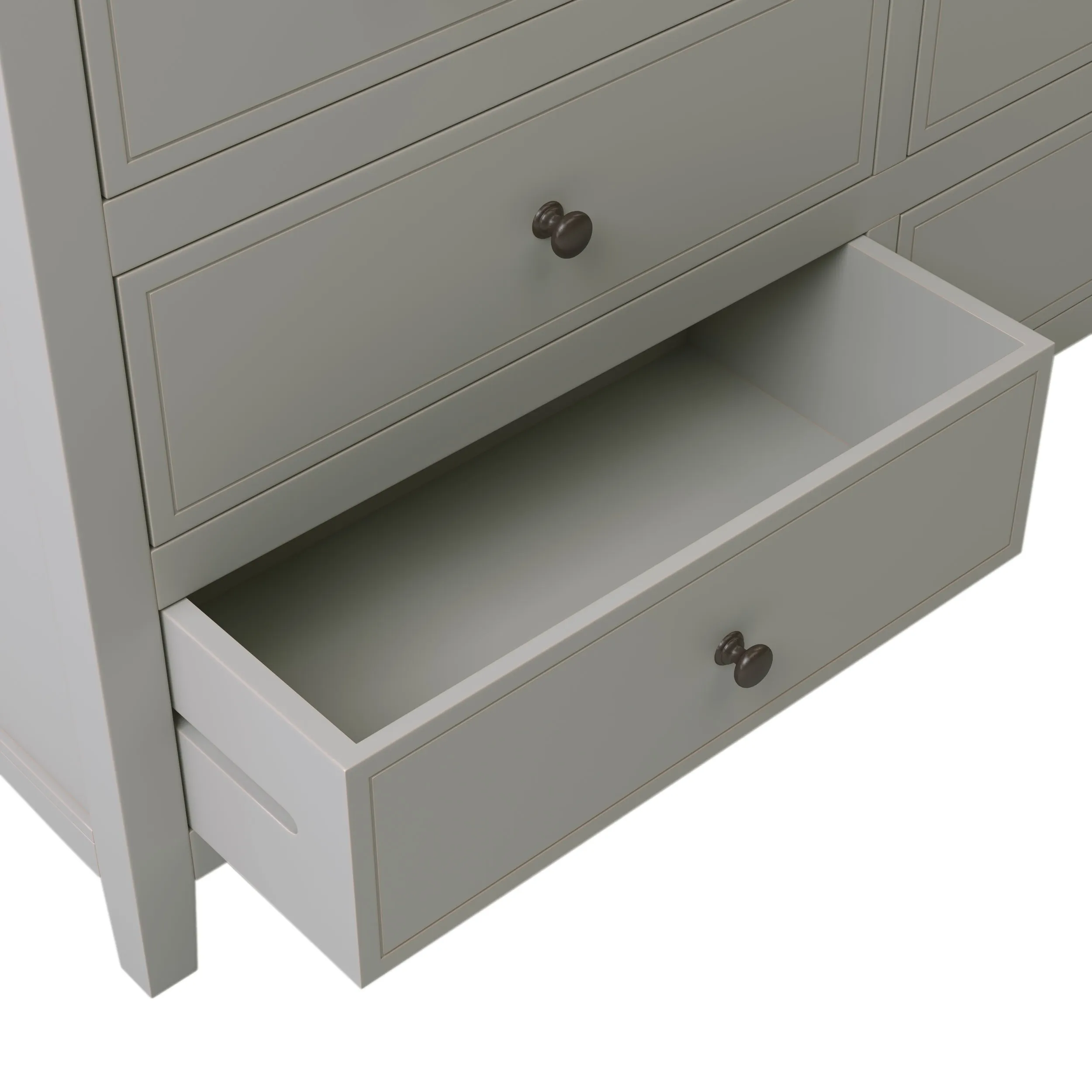 7 Drawers Solid Wood Dresser,Gray