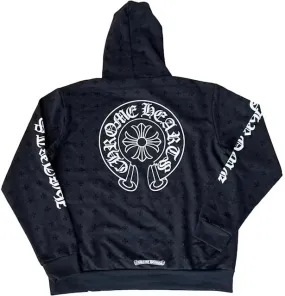 Chrome Hearts Plus Cross Allover Print With Horseshoe Logo Hoodie