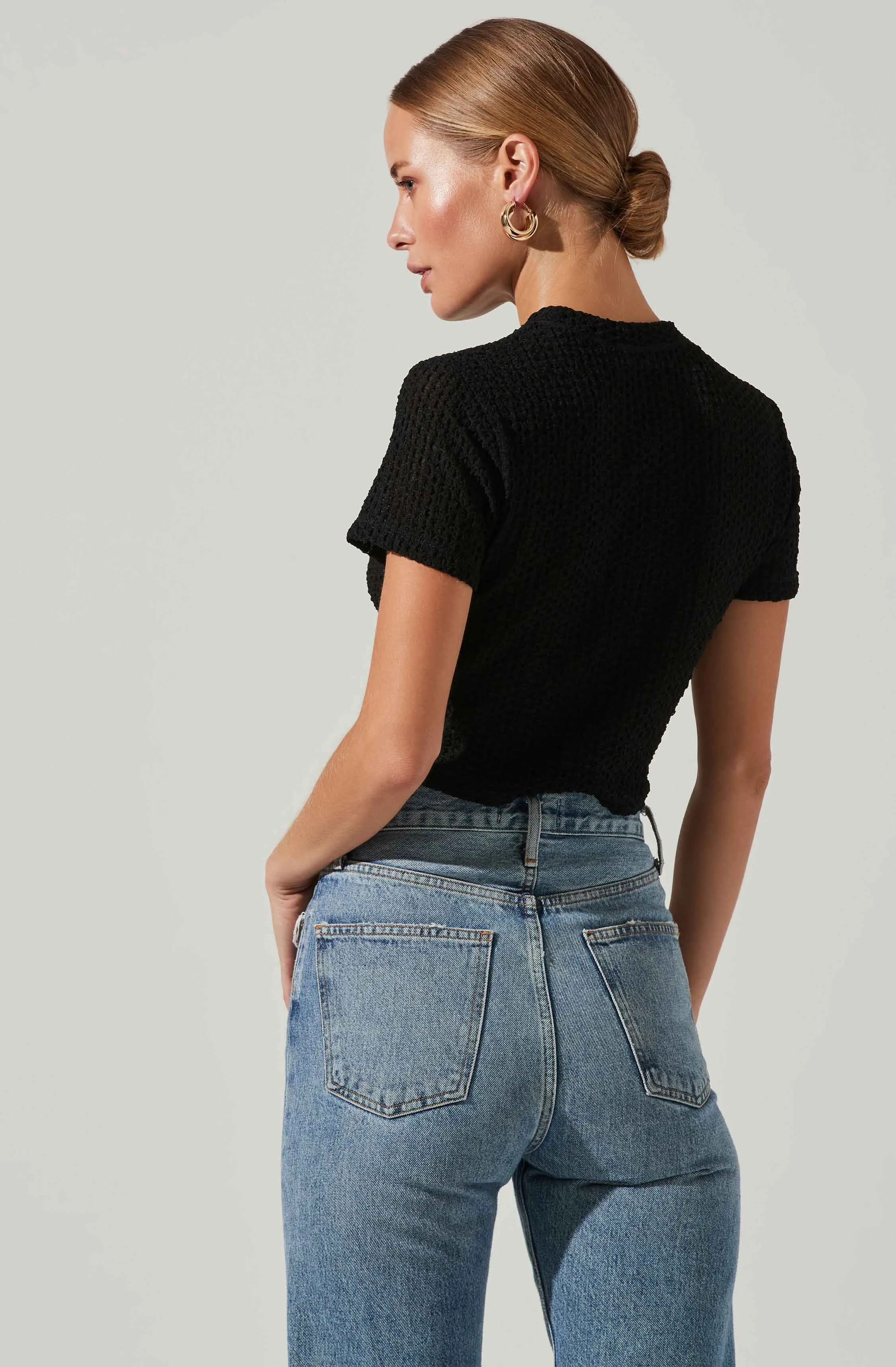 Cyrus Cropped Tie Waist Top