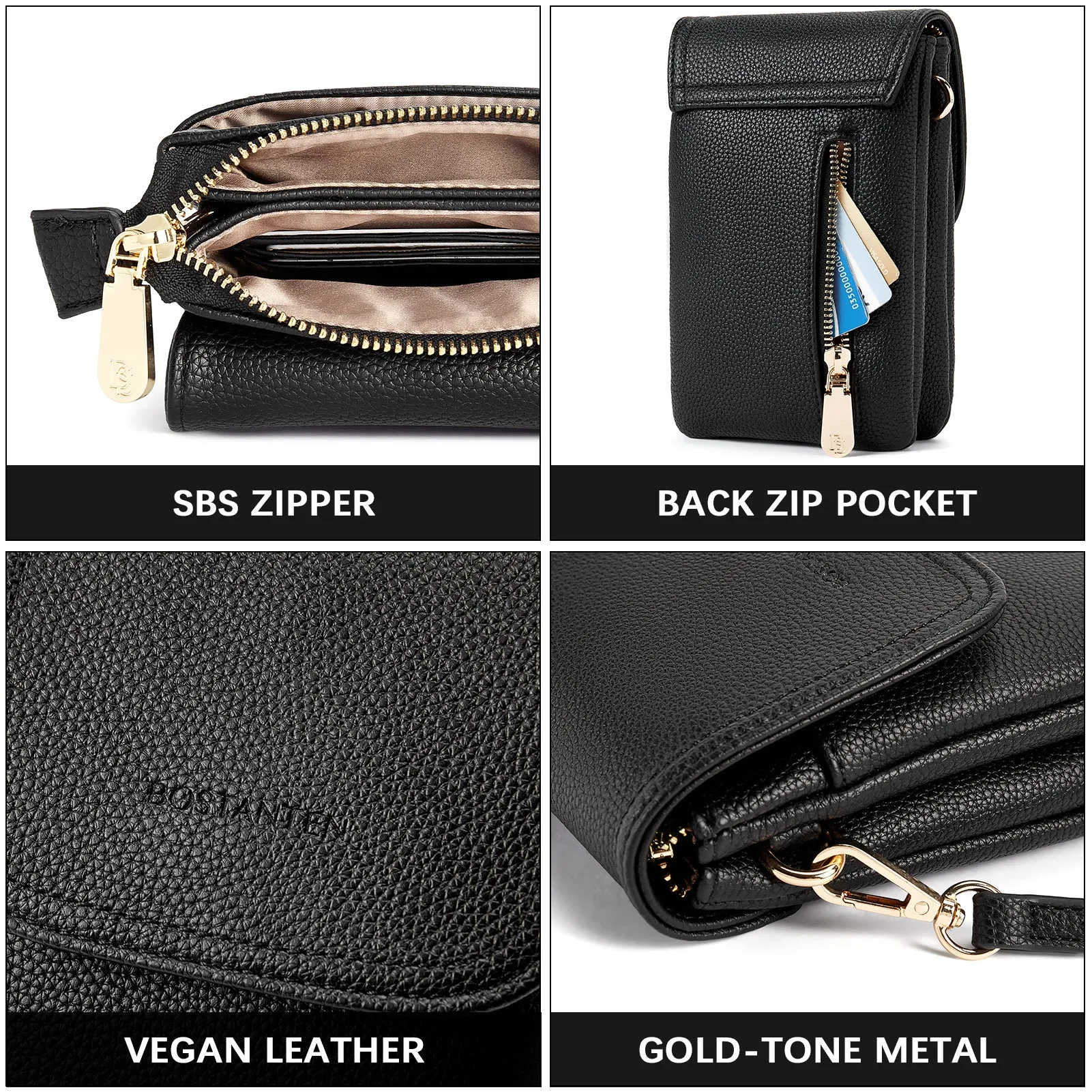 Evelyn Leather Crossbody Phone Wallet For Women —— Boudoir Style