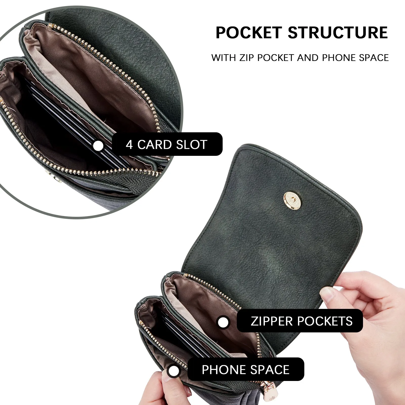 Evelyn Leather Crossbody Phone Wallet For Women —— Boudoir Style