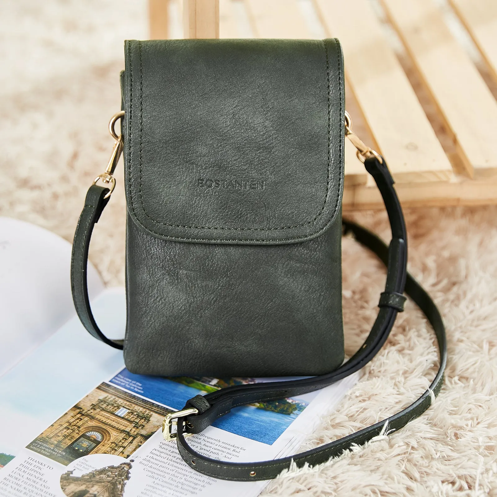 Evelyn Leather Crossbody Phone Wallet For Women —— Boudoir Style