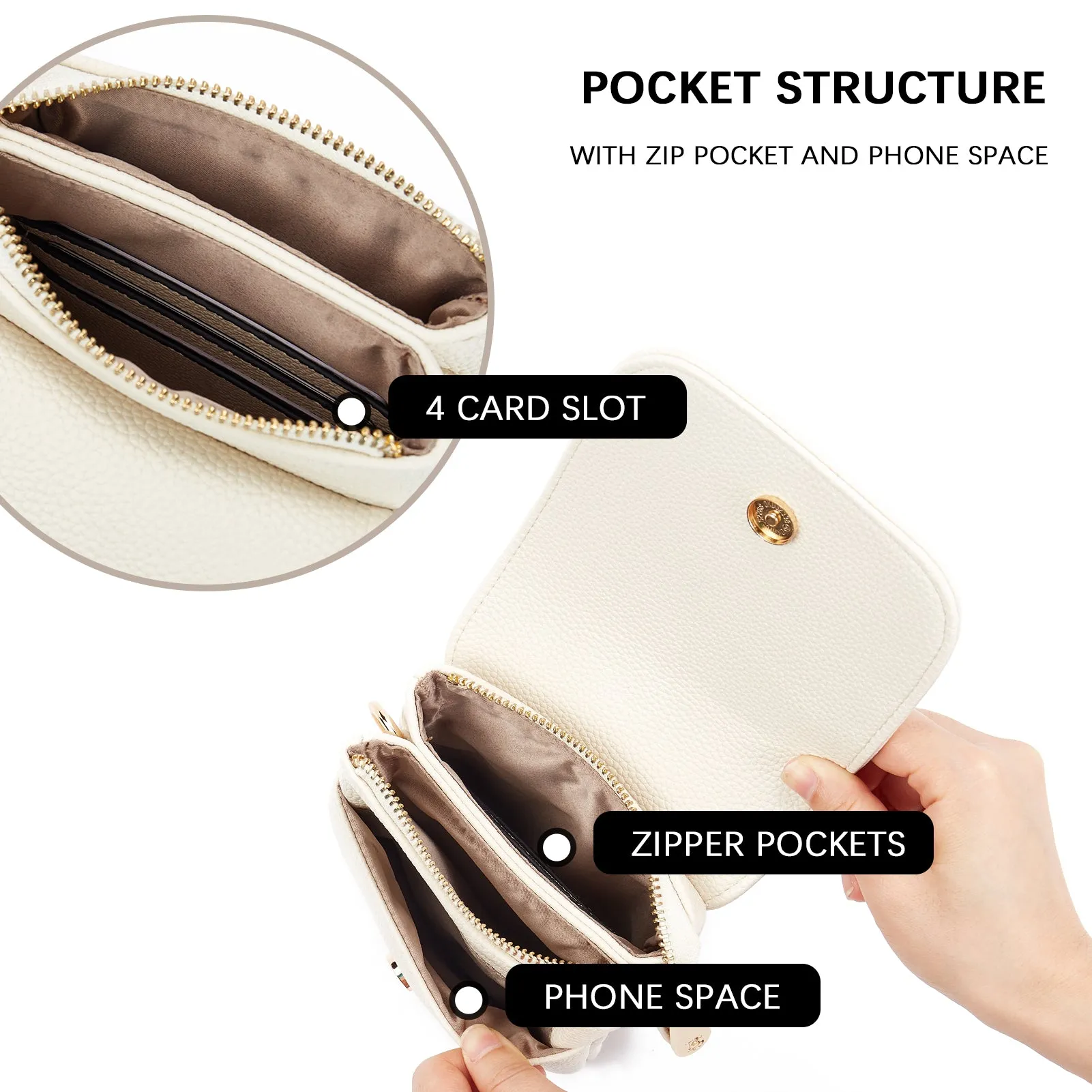 Evelyn Leather Crossbody Phone Wallet For Women —— Boudoir Style