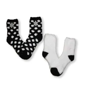 Fuzzy Snowflake Women’s 2 Pack Socks