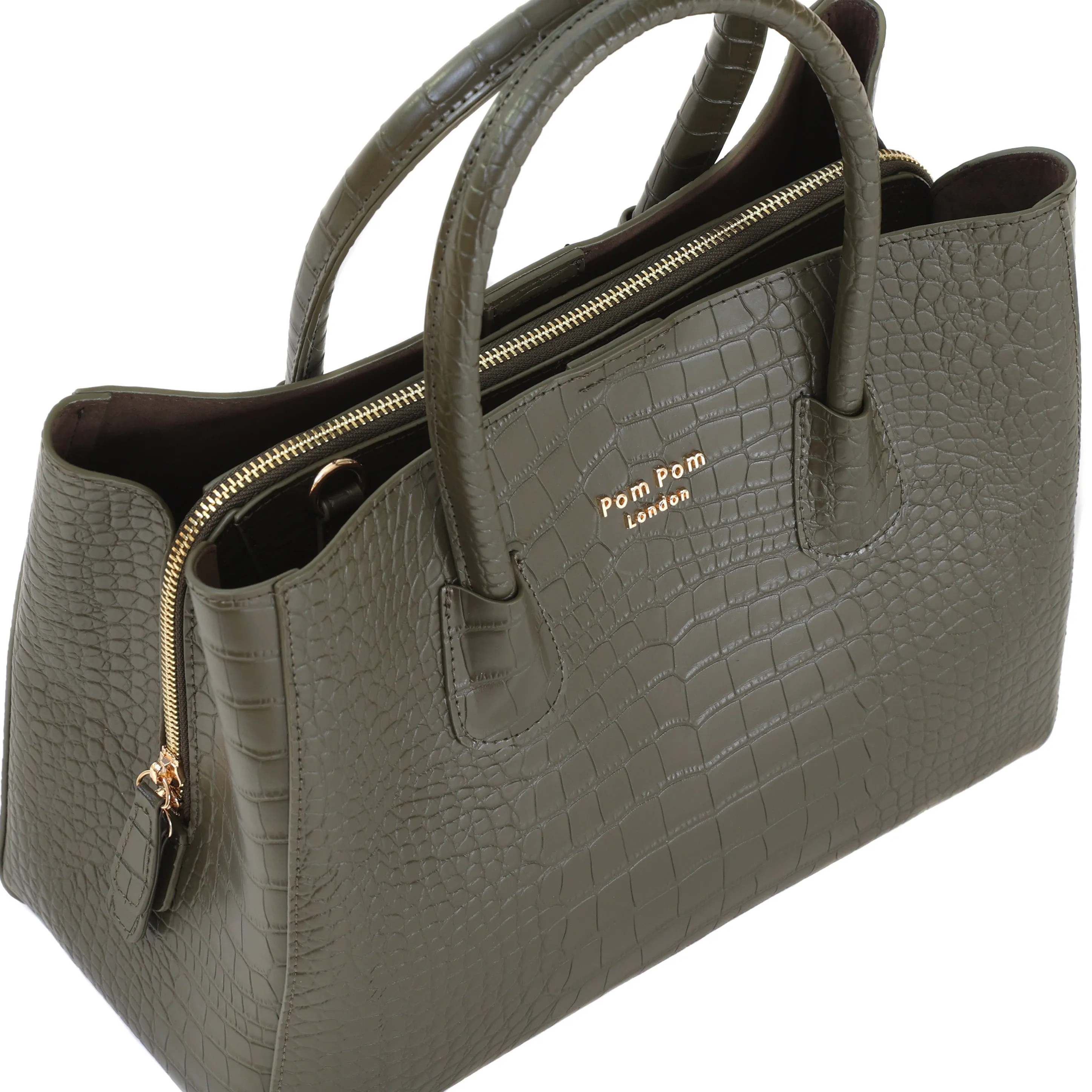 Harrow Croc Bag Olive Green