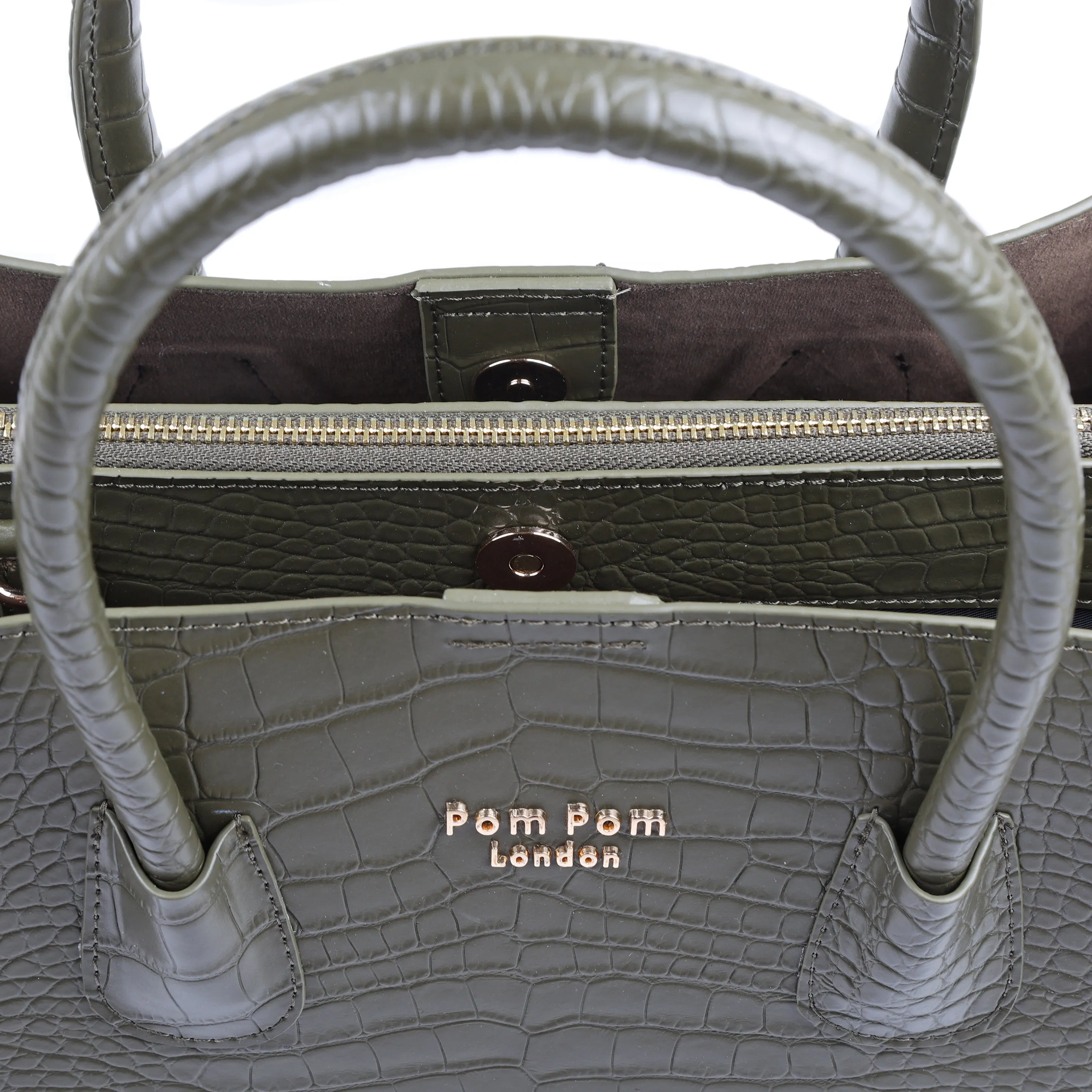 Harrow Croc Bag Olive Green