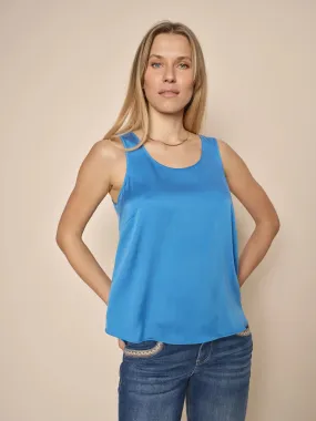 Mos Mosh Blue Aster Astrid Silk Tank Top