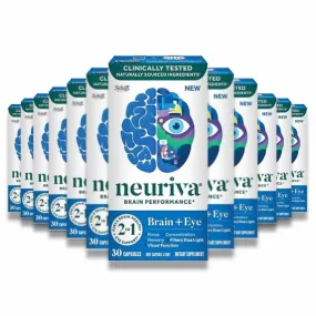 Neuriva - Brain   Eye Capsules Brain Performance Supplement Filters Blue Light 30 Ct - 12 Pack