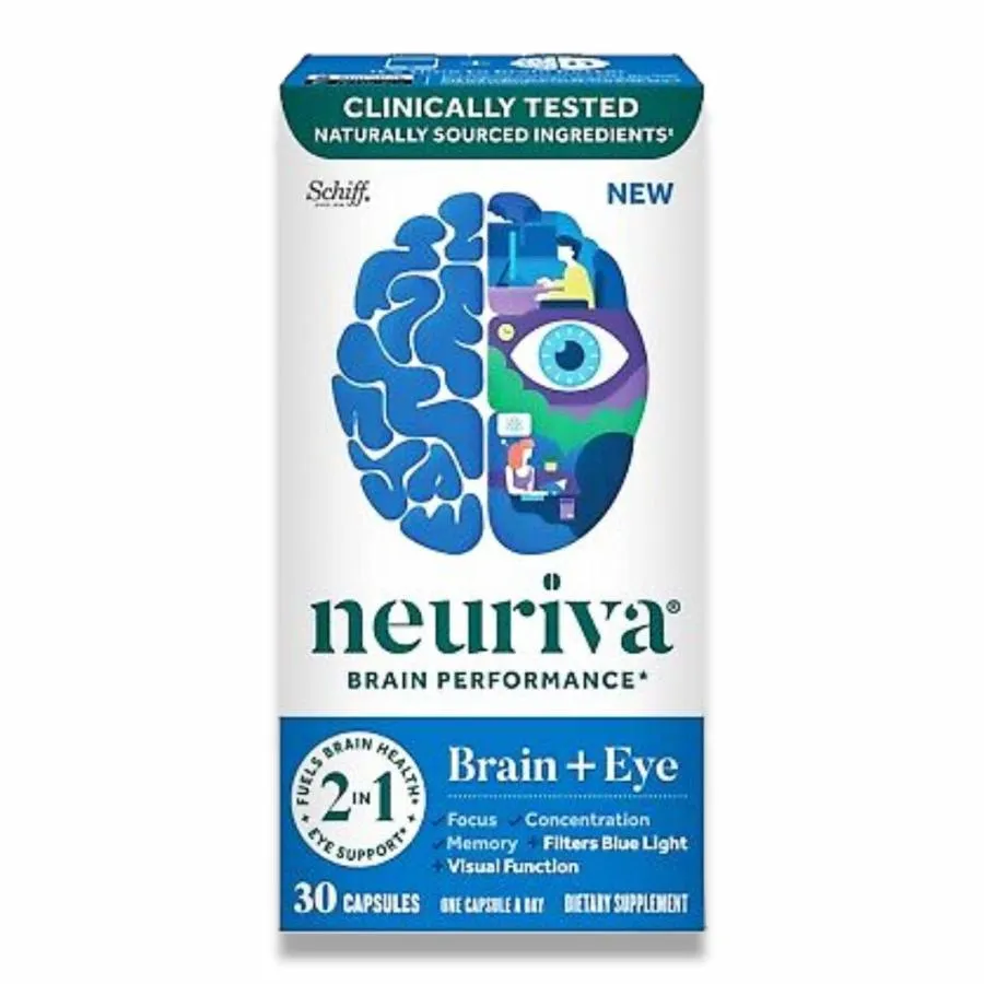 Neuriva - Brain   Eye Capsules Brain Performance Supplement Filters Blue Light 30 Ct - 12 Pack