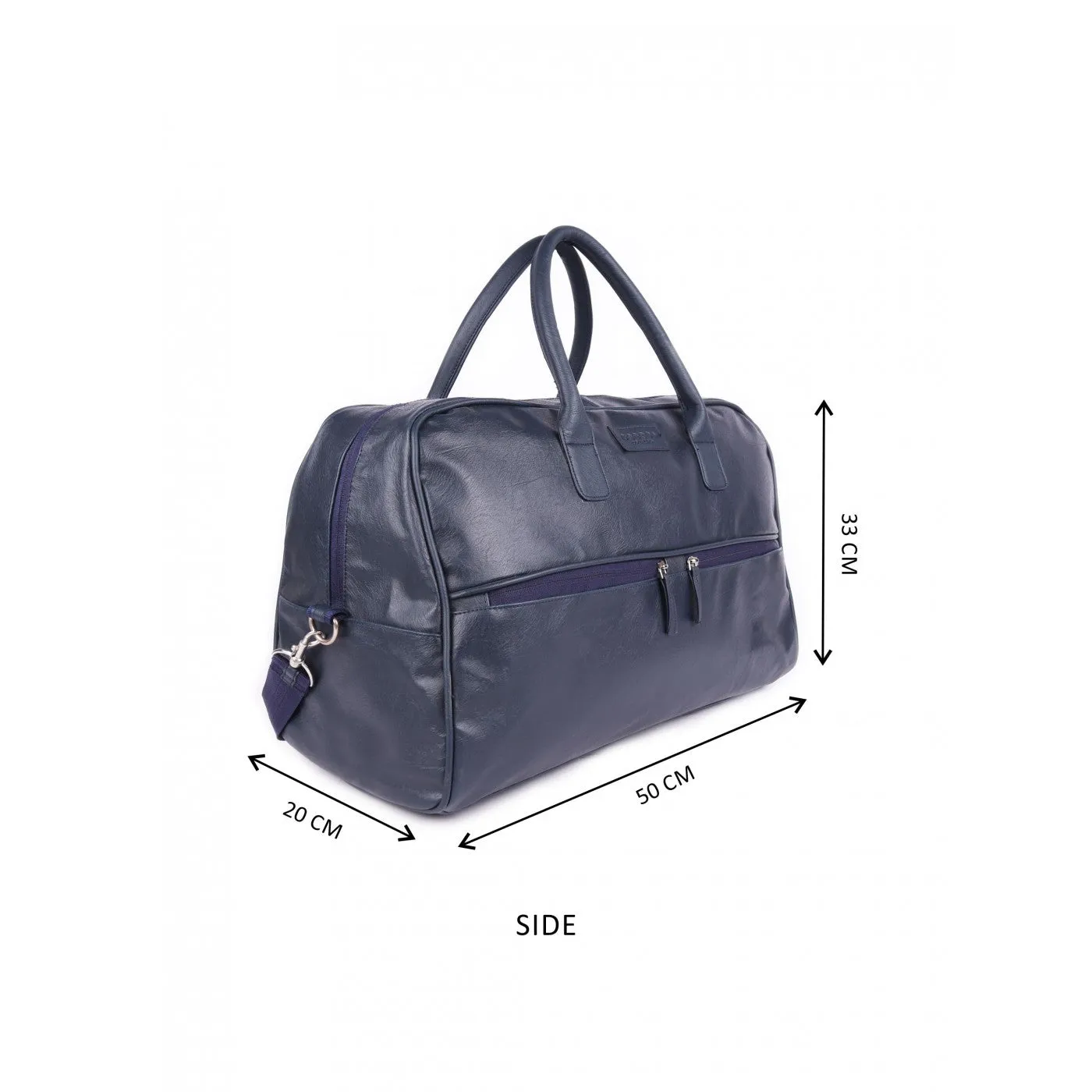 Pu Blue Color Luguage Bag Medium Size