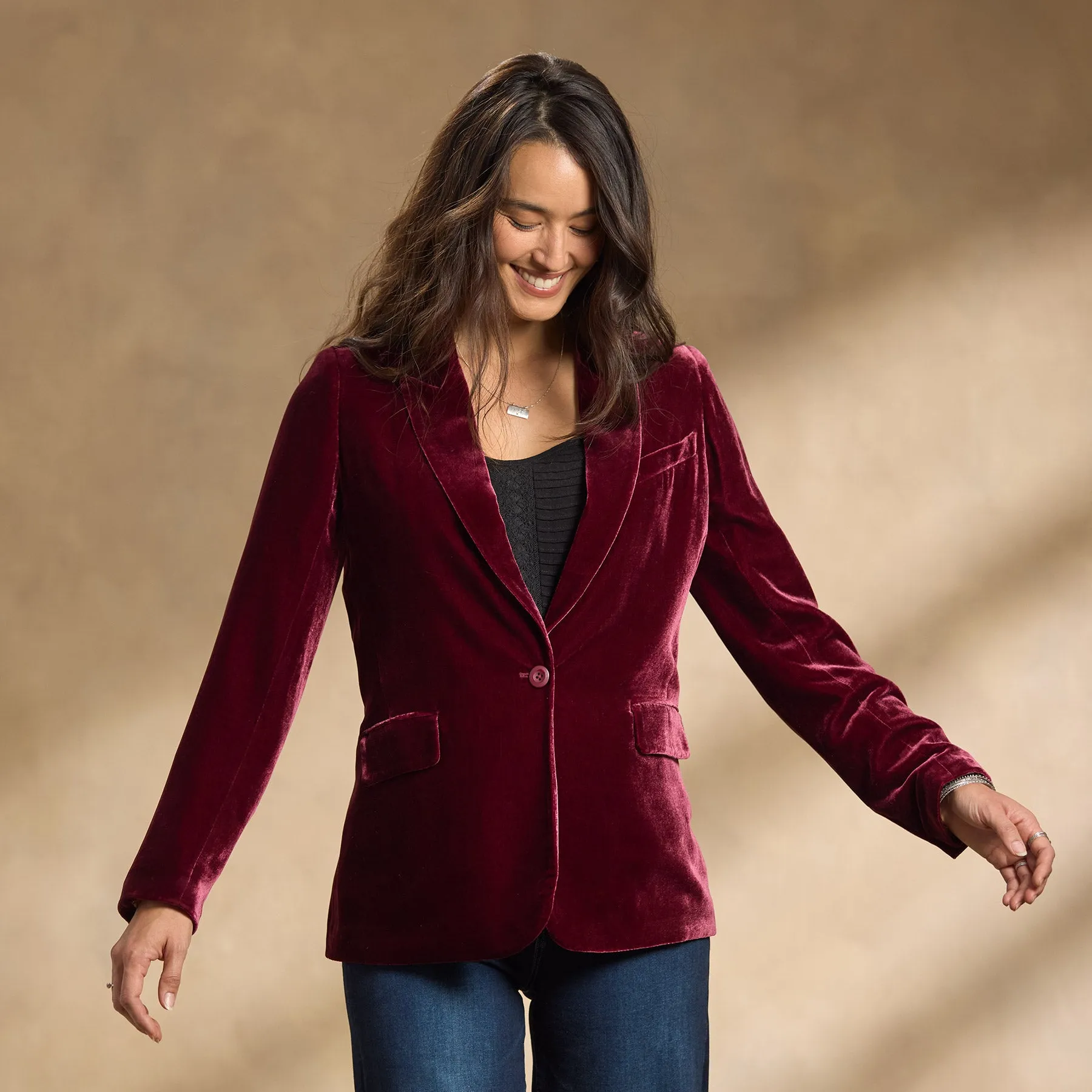 Ravell Velvet Blazer, Petite