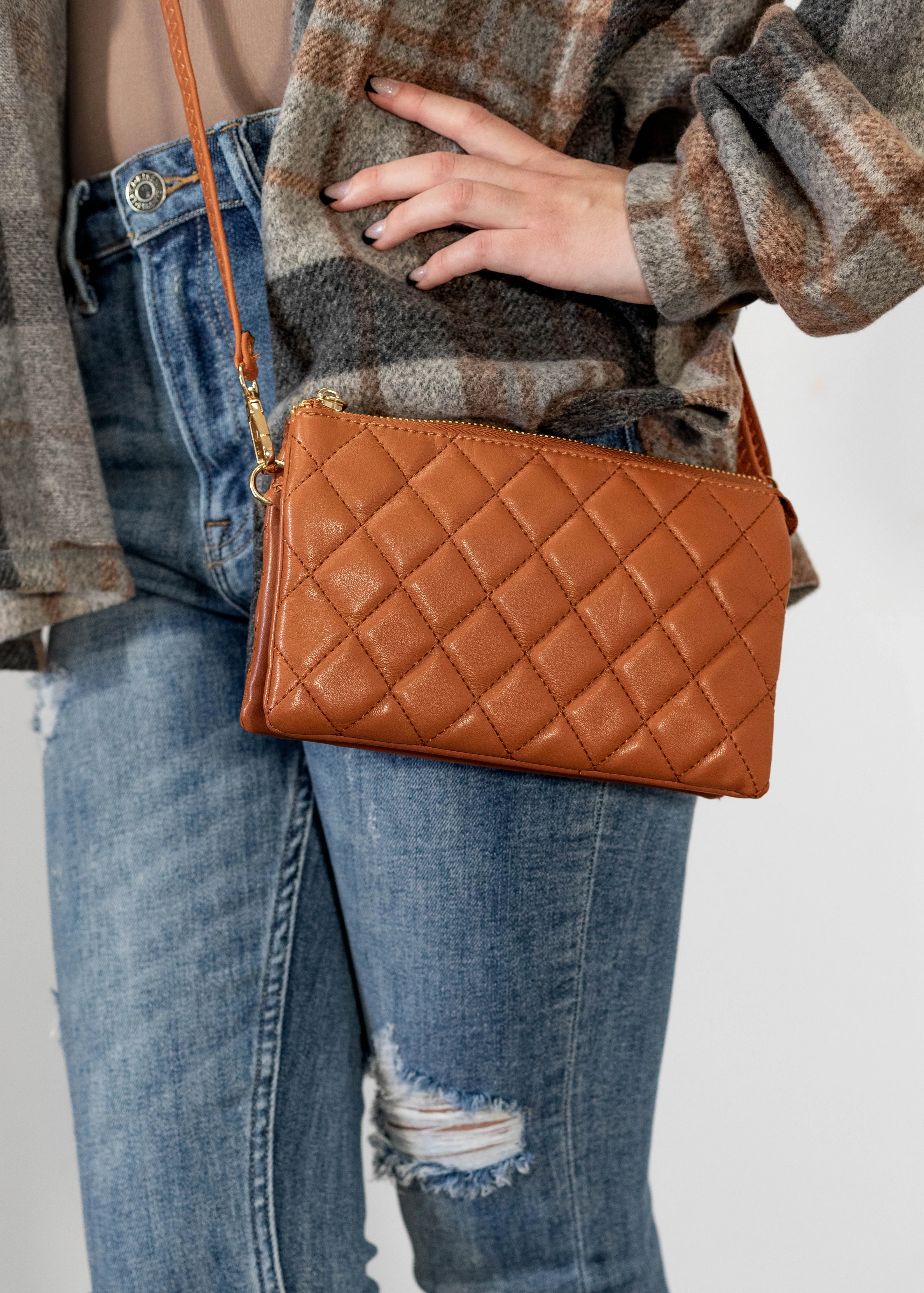 Riley Quilted Crossbody/Wristlet