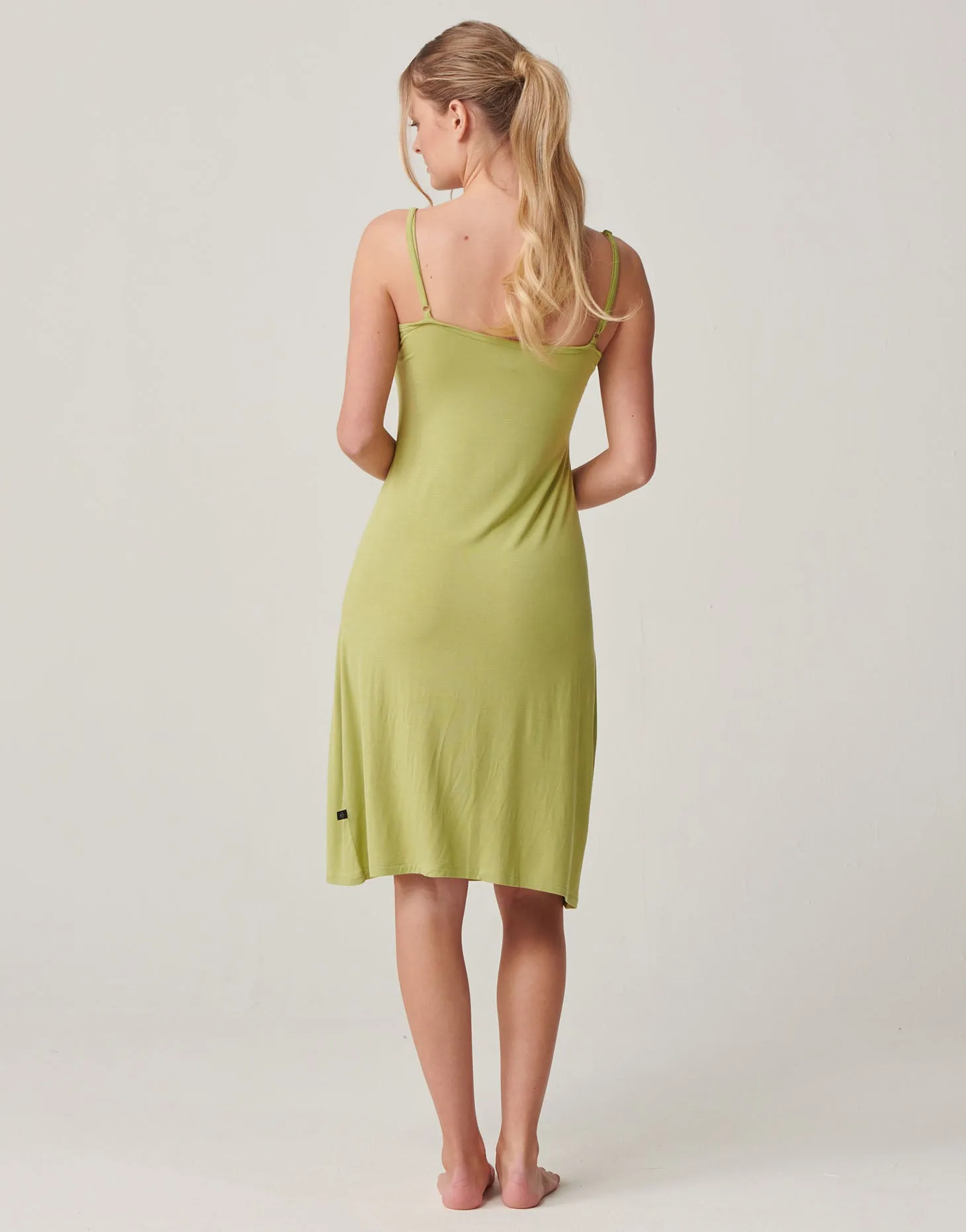 Women's Bamboo Strappy Nightdress - Tarragon